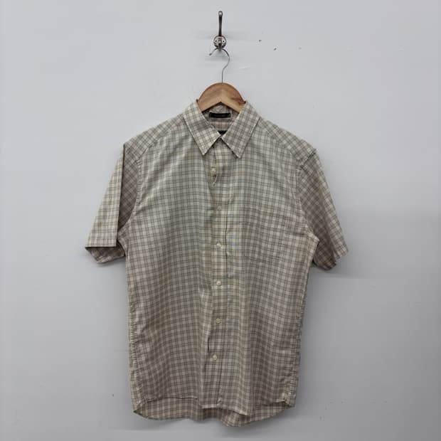 에디바우어 빈티지 체크 반팔 셔츠 남성S
