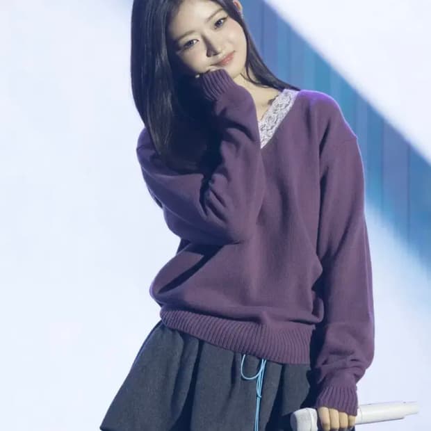 마지셔우드 레이스 플로르 브이넥 니트 lace flore pullover