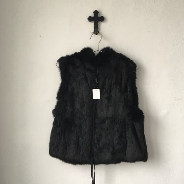 Rabbit fur vest