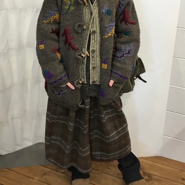 더플헤비울가디건 (나뭇잎 디자인🍃)