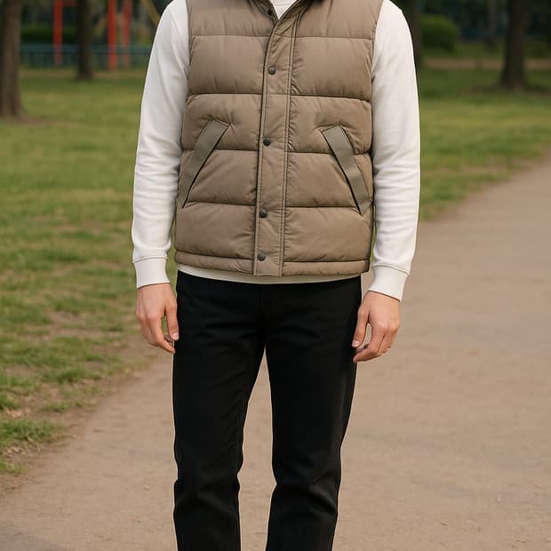 CP 컴퍼니 덕다운 고글 패딩 조끼_100