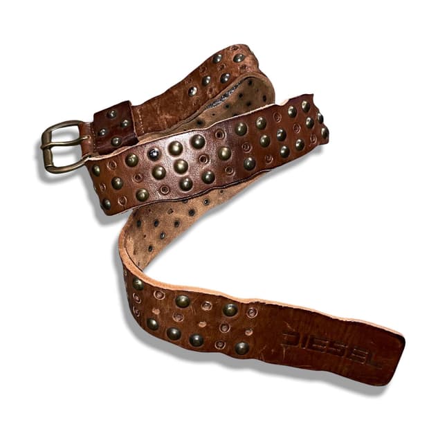 디젤 빈티지 스터드 벨트(Made in Italy)