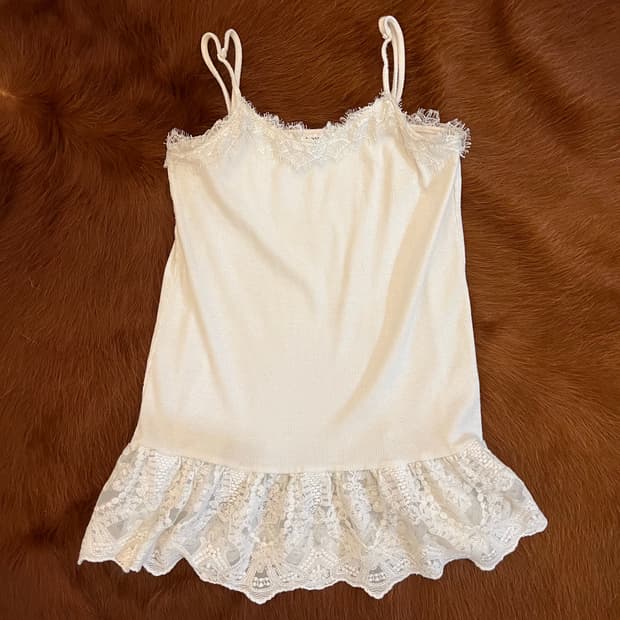 빈티지 레이스 레이어드 캐미솔 탑