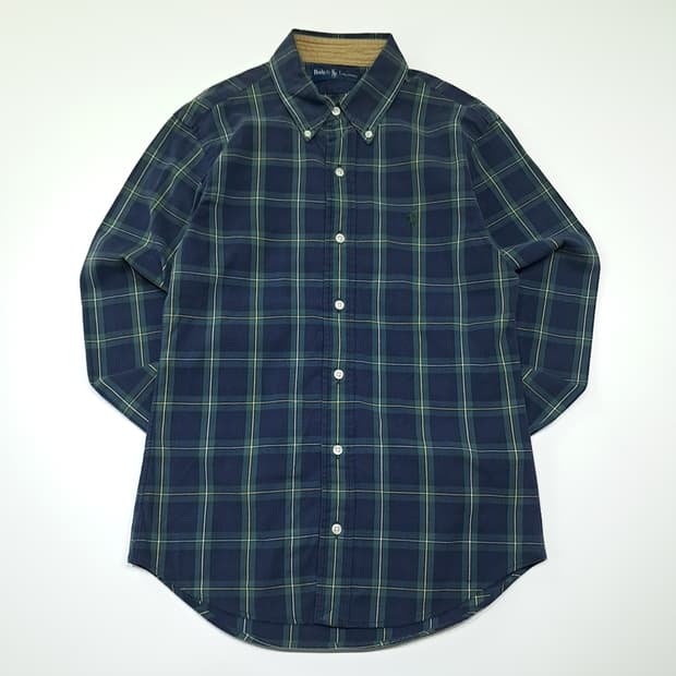 CK155 S 폴로 00s 필리핀판 모던 블랙워치 타탄체크 셔츠 남방