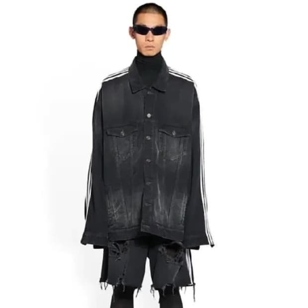 발렌시아가 아디다스 데님 흑청 2size 백화점판