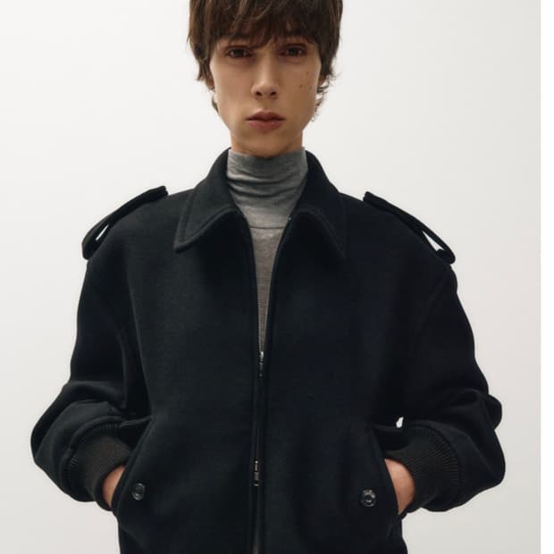 노이어 헤비 울 오버사이즈 블루종 (블랙) - 50