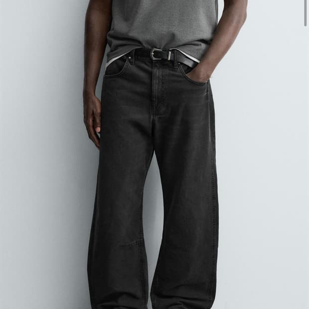 ZARA 배기핏 데님 블랙 