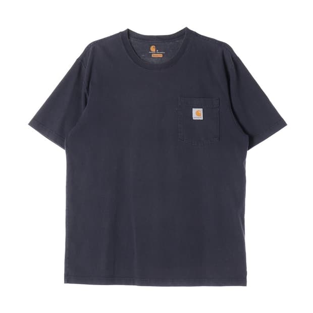 칼하트 네이비 오리지널핏 포켓 반팔티 M