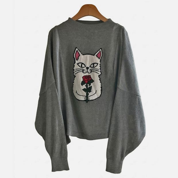 히스테릭글래머 캣앤로즈 니트