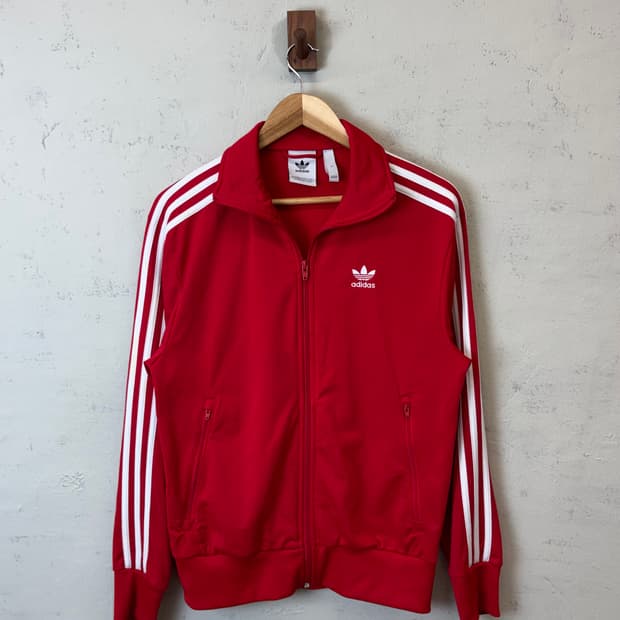 아디다스 신형 파이어버드 삼선 트랙탑 져지 레드
