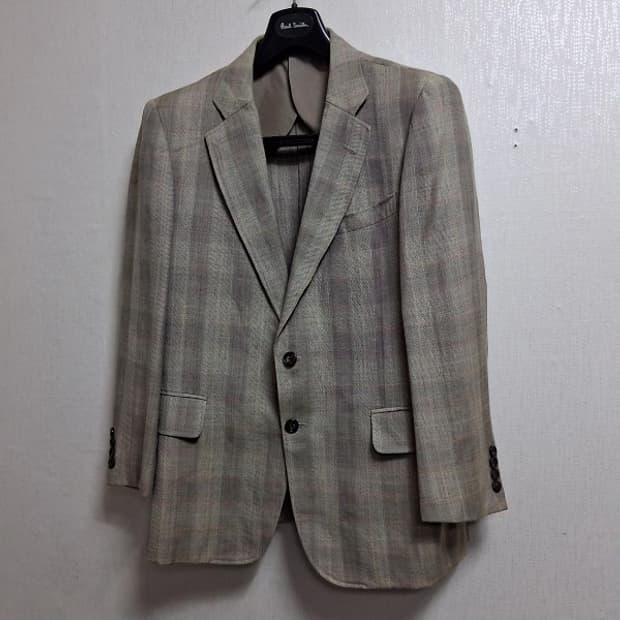 버버리 녹색베이지  레트로체크 쟈켓  춘추 남 작은신장 95신장 대