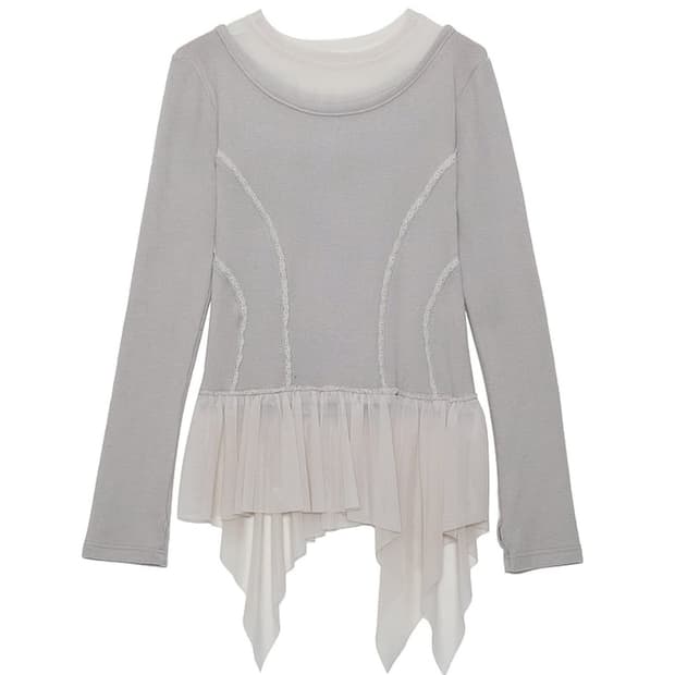 LAYERED LACE FRILL LONG SLEEVE