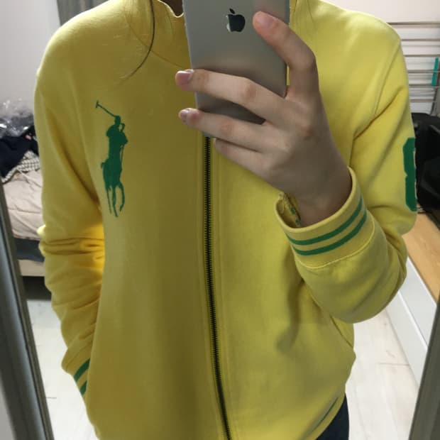 폴로 올드스쿨 집업 옐로우