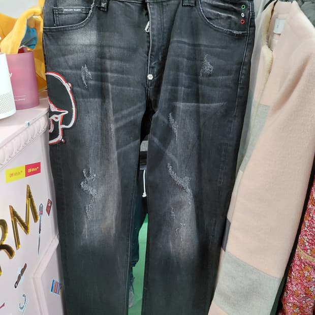 37.5 필립플레인  블랙진  