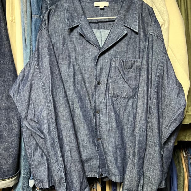 코스) 캠프 칼라 데님 셔켓