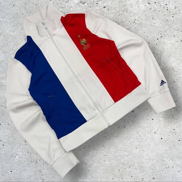 [95] 아디다스 프랑스 국대 트랙탑 화이트 C826