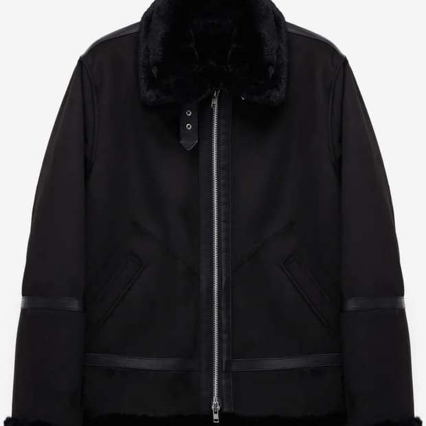 솔리드 스웨이드 무톤 자켓 (블랙)