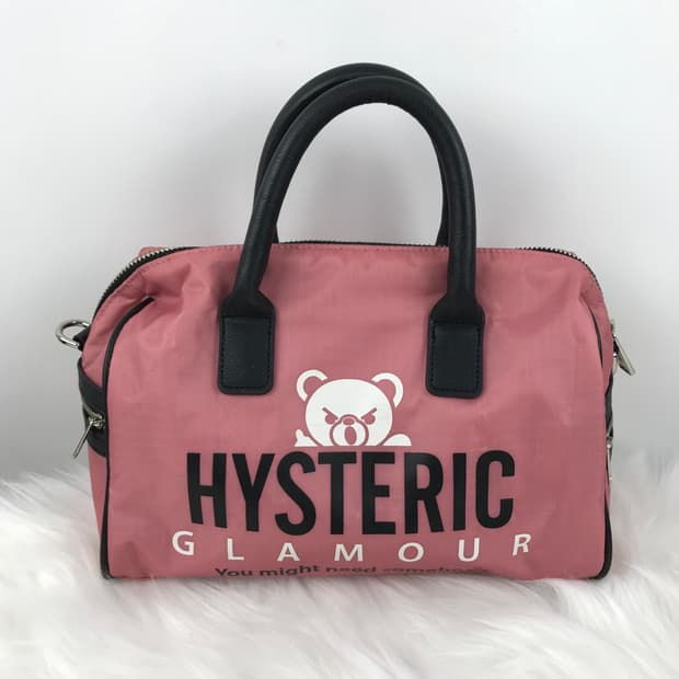 히스테릭글래머 히글 퍽베어 핑크 토트백 보스턴백 크로스백 빈티지갸루가방