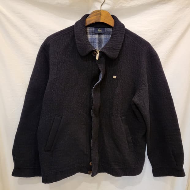 라코스테 블랙 울 코치 자켓