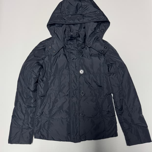 여성 캘빈클라인 덕 다운 경량 패딩 후드 자켓 S