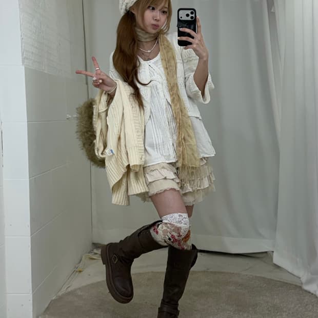 세미갸루 페어리 모리걸 가디건 코디세트