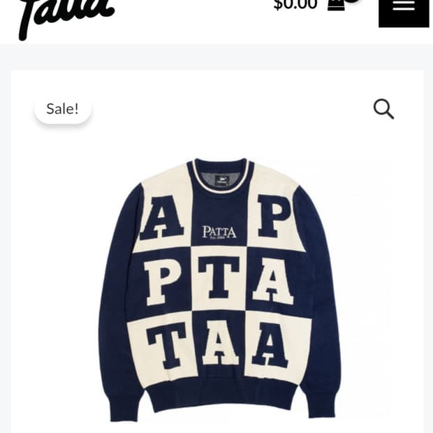 파타 patta 알파벳 니트스웨터 100~105