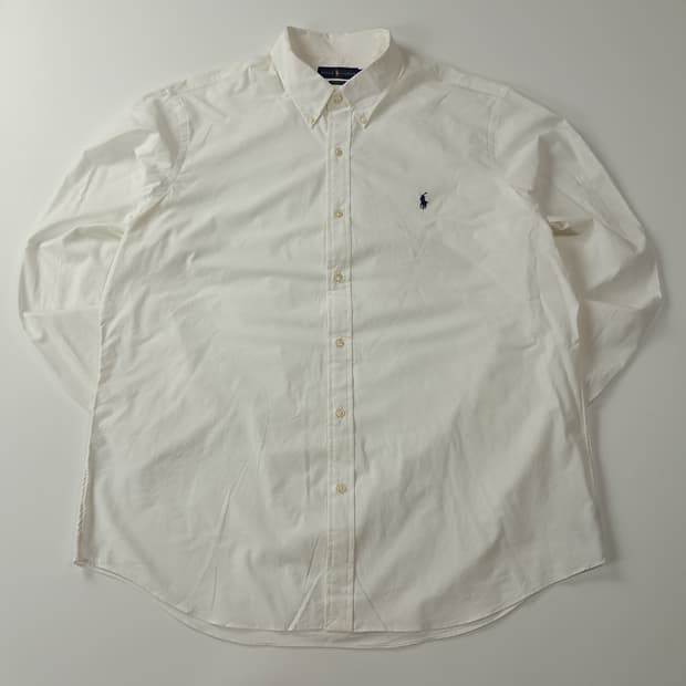 CA582 2XL 폴로 QR 클래식핏 화이트 셔츠 남방
