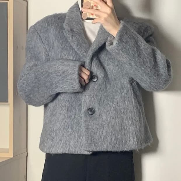 그레이 숏코트 자켓