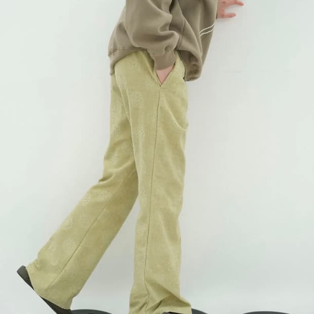 엔조블루스 테리 플라워 밴딩 팬츠 m