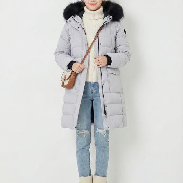 닥스 여성용 구스다운 롱 패딩 점퍼_90