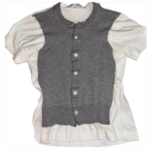 꼼데가르송 knit vest t-shirt
