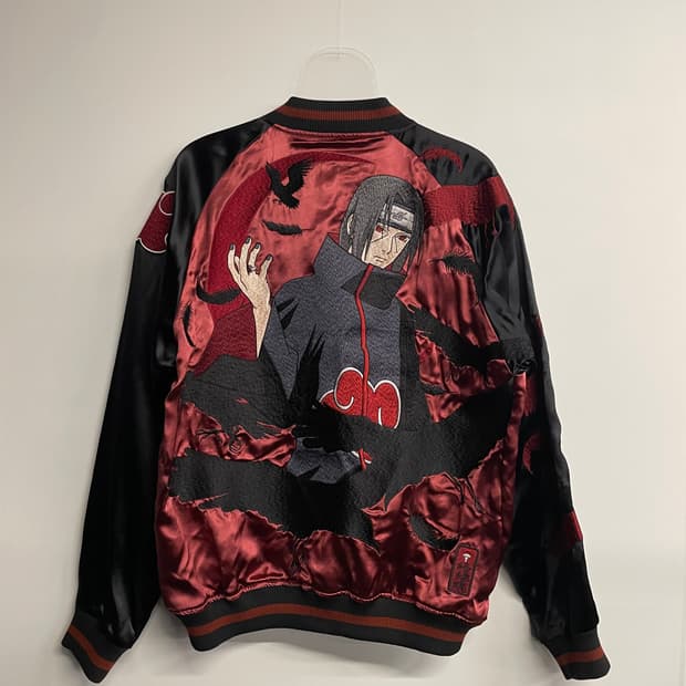  카라쿠리타마시 x 이타치 리버시블 자수 스카잔 자켓