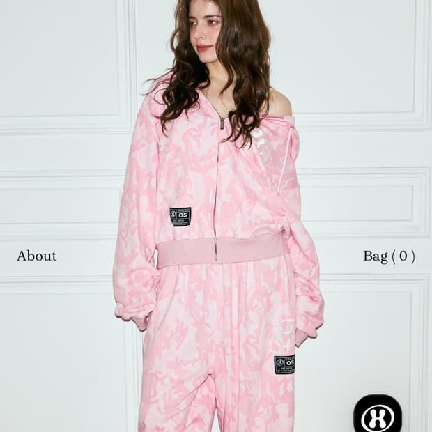 (품절상태)미스테리어스호텔 카모 셋업 핑크