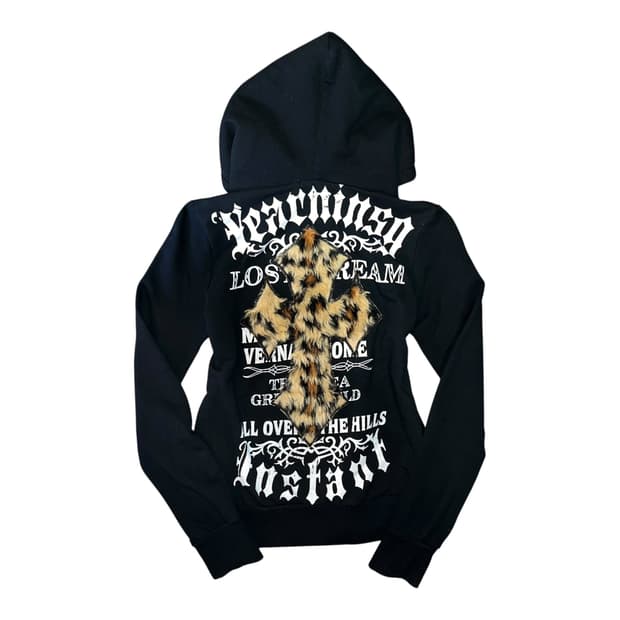 M.K.R 엠케이알 호피퍼십자 프린팅 후드집업 펑크갸루y2k