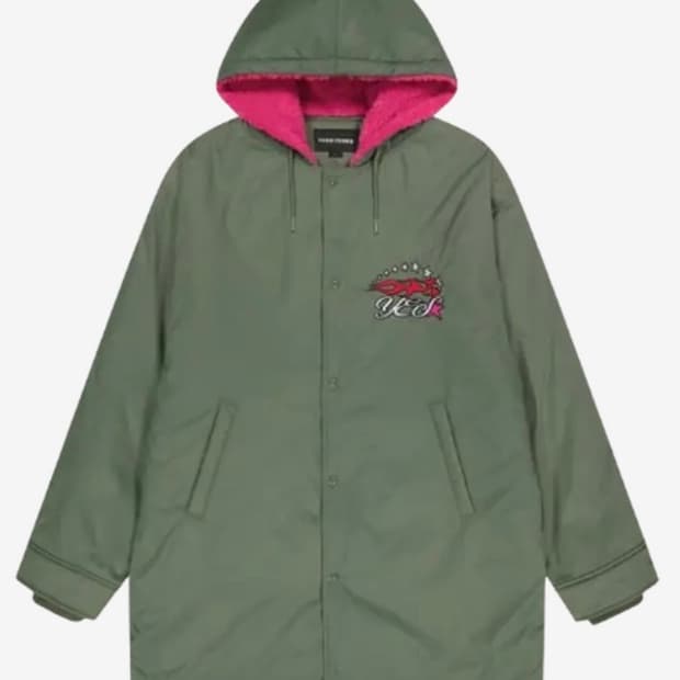 구해요) 예스아이씨 헤어리 라이닝 롱파카 세이지 그린