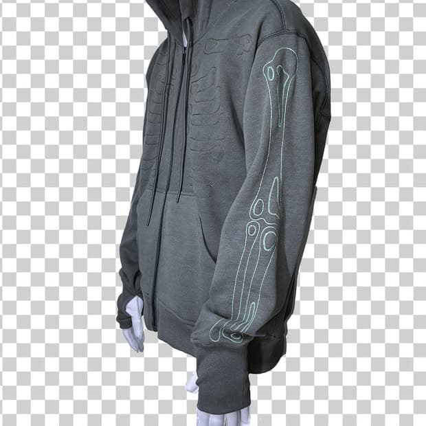 mpq skeleton hoodie black