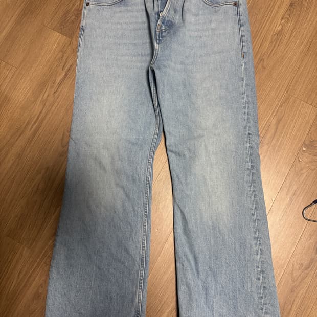 Husbands paris 플레어 연청 부츠컷진 32