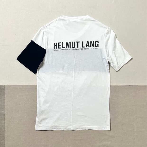 헬무트랭 18aw 밴드 로고 티셔츠 helmut lang