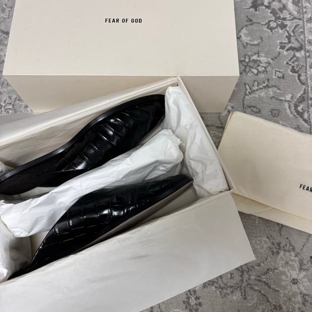 피어오브갓 크로코 레더 뮬