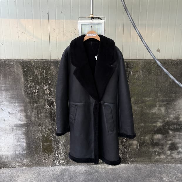 90‘s 타케오 키쿠치 리얼 레더 쉽스킨 시어링 무스탕 