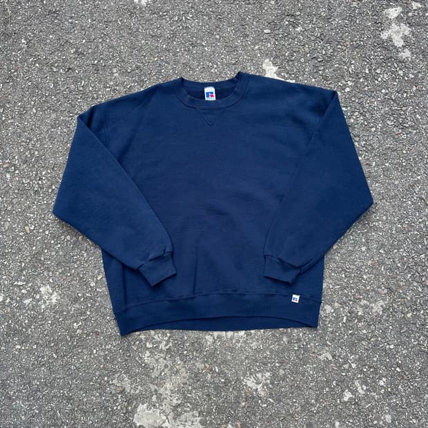 빈티지 90s 러셀 스웻셔츠 네이비 