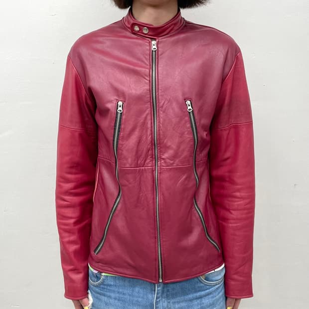 2 Closer Red Retro Biker Jacket 