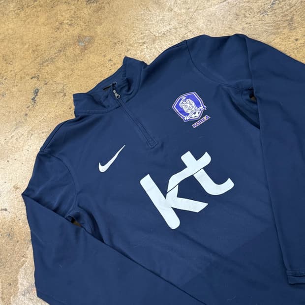 [정품/S,95] 나이키 스우시 국대 반집업 드릴탑 b10