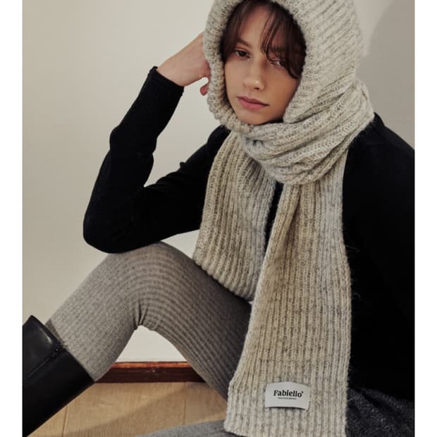 파비엘로 플러피 후드 머플러