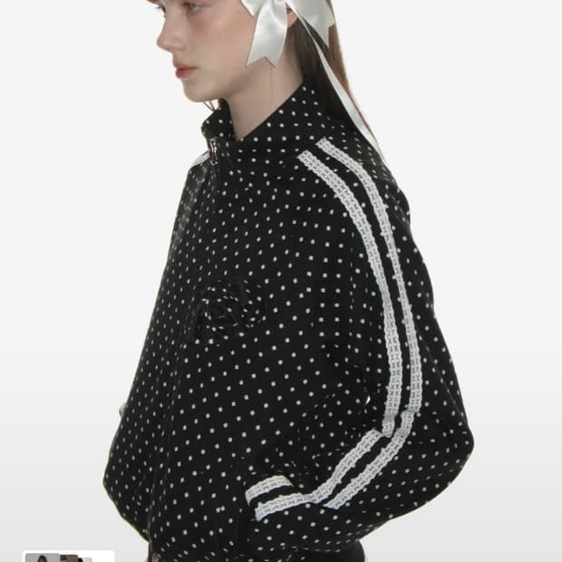 크랭크 로즈 도트 자켓 블랙