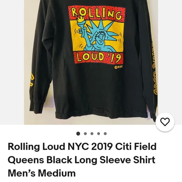 롤링라우드 뉴욕시티  2019 롱슬리브 티셔츠