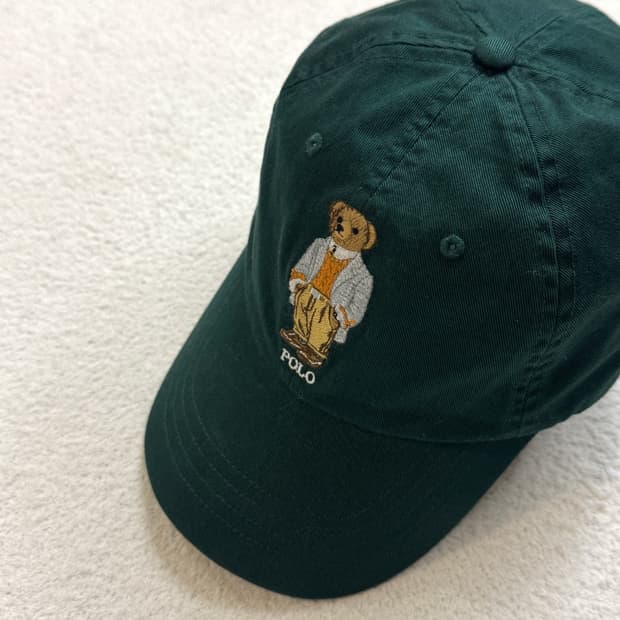 QR 폴로 베어 볼캡 모자