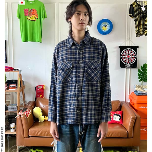 90-00s KANSAI Jeans Heavy Flannel Shirt