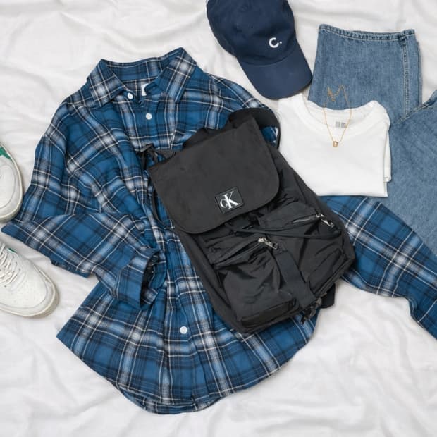 빈티지 오버사이즈 체크자켓