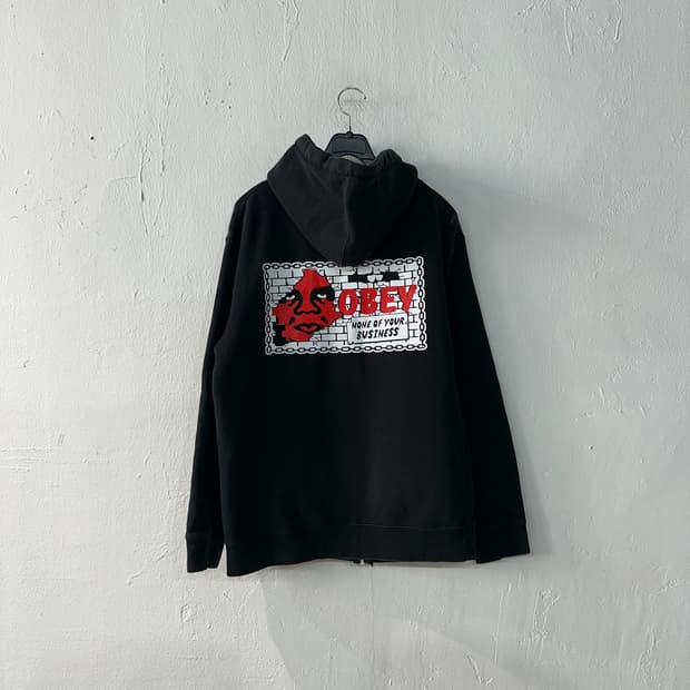OBEY 오베이 기모 후드집업 90-95
